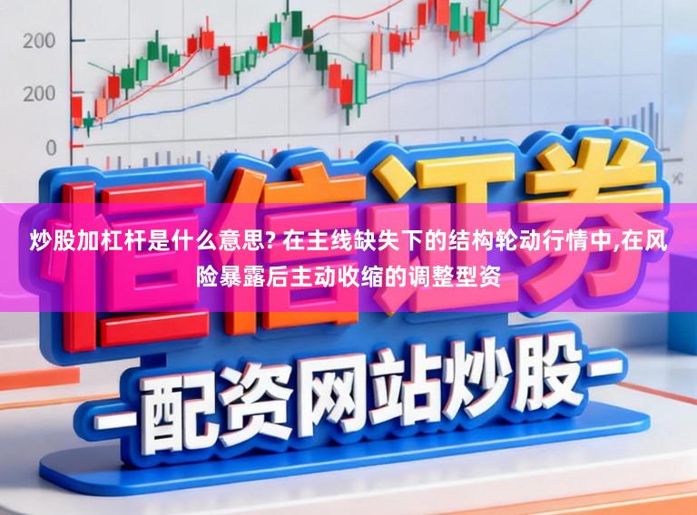 炒股加杠杆是什么意思? 在主线缺失下的结构轮动行情中,在风险暴露后主动收缩的调整型资
