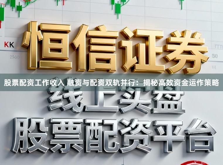 股票配资工作收入 融资与配资双轨并行：揭秘高效资金运作策略