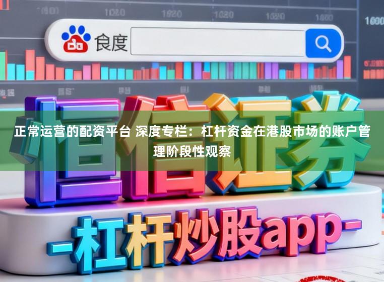 正常运营的配资平台 深度专栏：杠杆资金在港股市场的账户管理阶段性观察